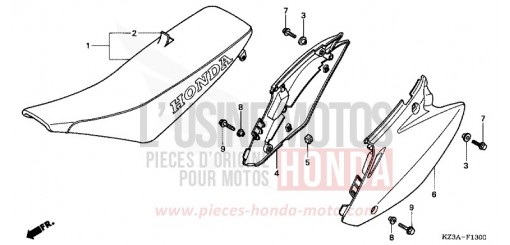SEAT/SIDE COVER CR125R2 de 2002